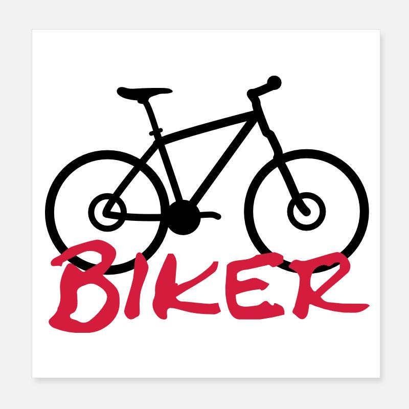 motarde - Poster 20 x 20 cm - blanc