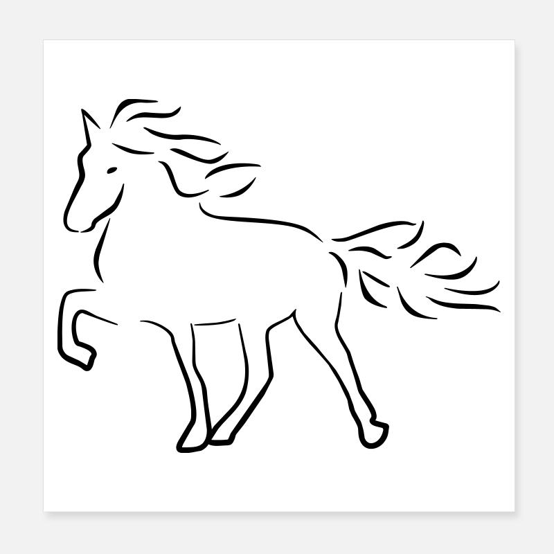 Islandpferd Poster 20x20 cm