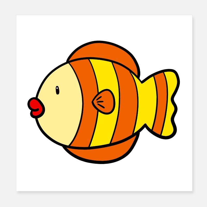 Poisson doux Poster 20 x 20 cm