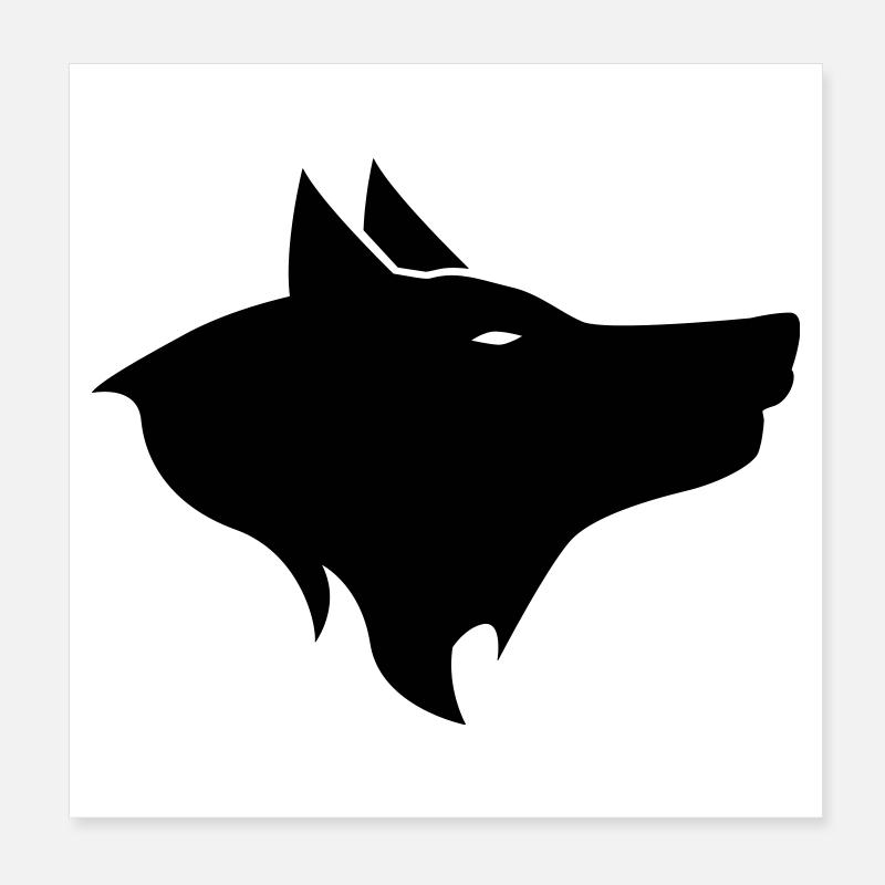 wolf Poster 20x20 cm