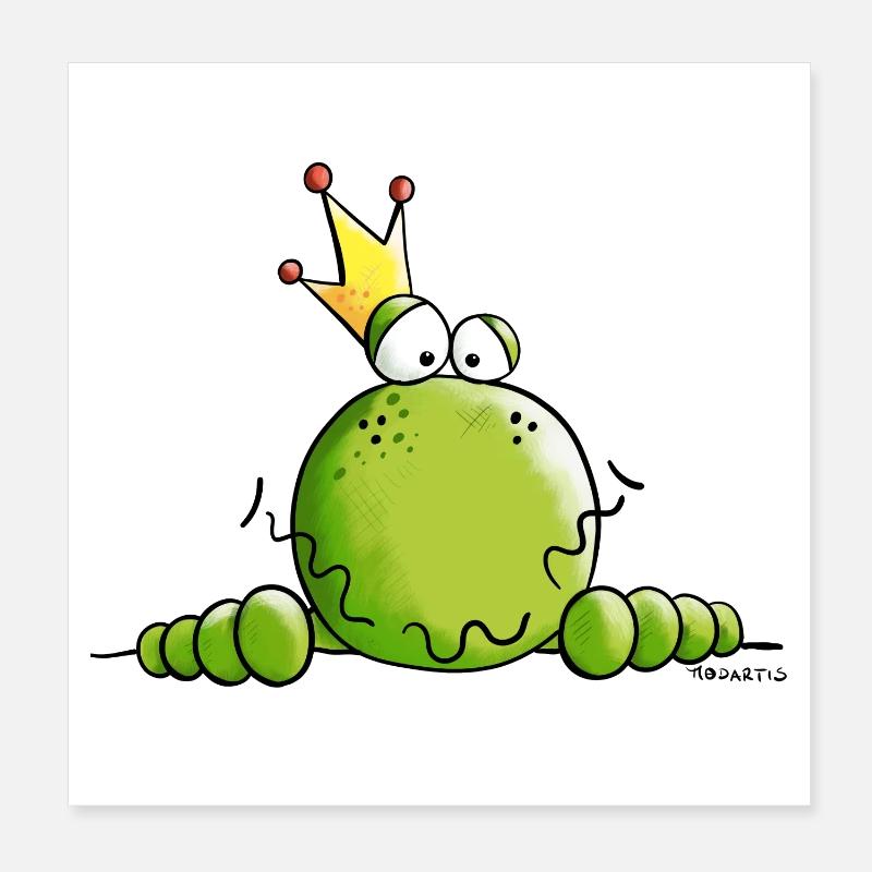 Frog King Poster 8" x 8" (20x20 cm)