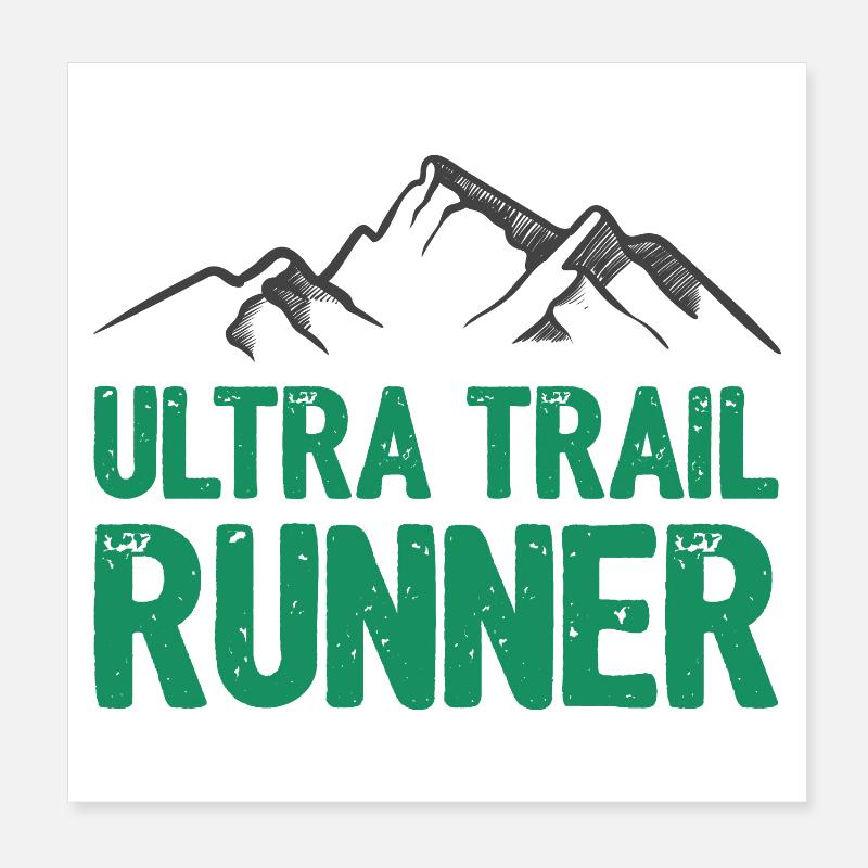Ultra Trail Runner Poster 20 x 20 cm