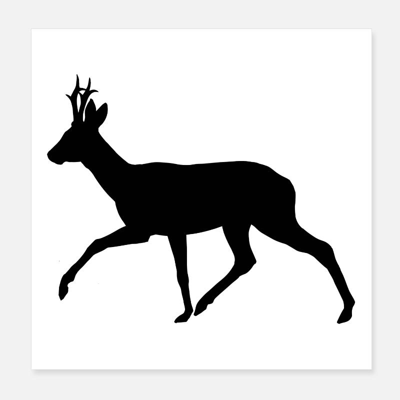 Rehbock Poster 20x20 cm