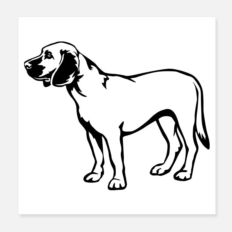 Hanoverian Sweat Dog Poster 8" x 8" (20x20 cm)
