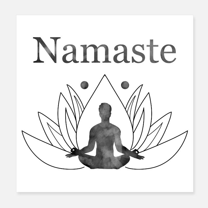 Yoga - Poster 20 x 20 cm - blanc
