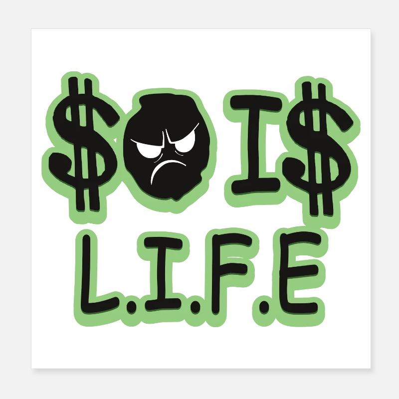 C’est la vie Poster 20 x 20 cm
