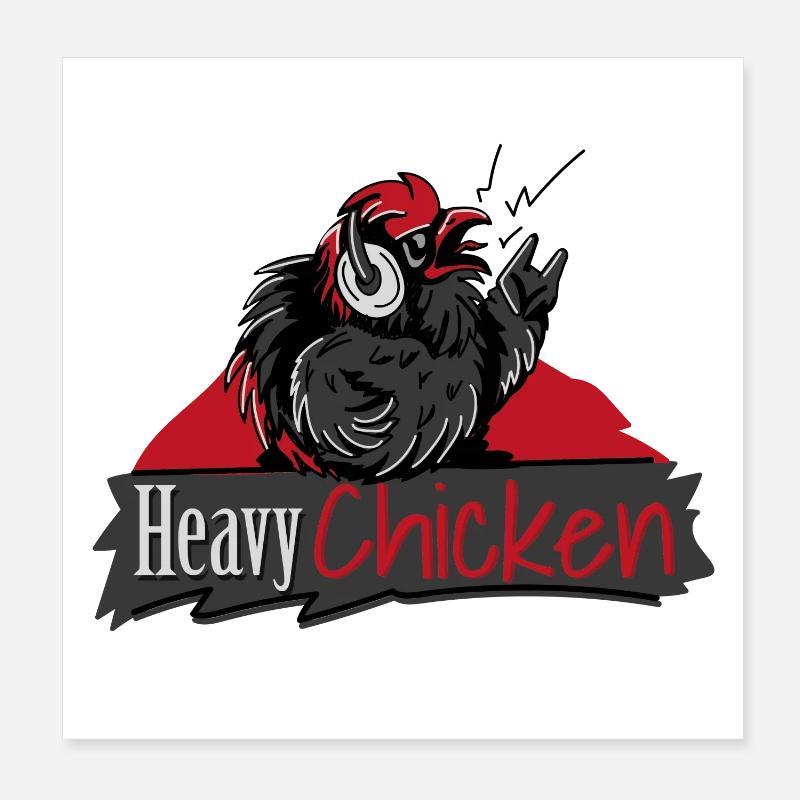 Heavy Chicken Poster 20x20 cm