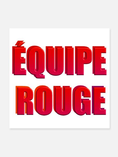 équipe rouge - Poster 20 x 20 cm - blanc - Devant