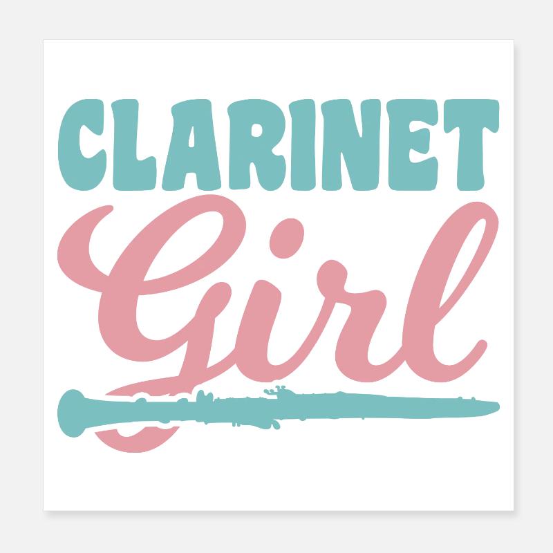 Clarinet player Poster 8" x 8" (20x20 cm)