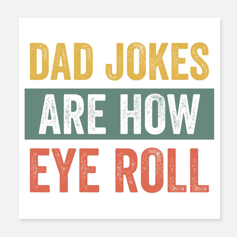 Design humoristique pour papa avec un œil géant - Poster 20 x 20 cm - blanc