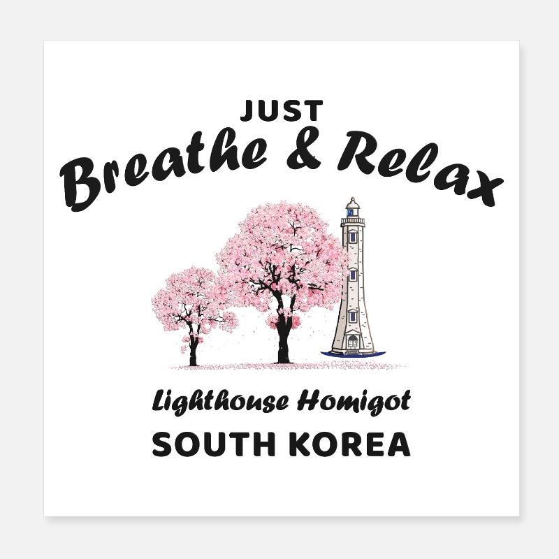 Corée du Sud, Relax, Phare de la péninsule d’Homigot Poster 20 x 20 cm