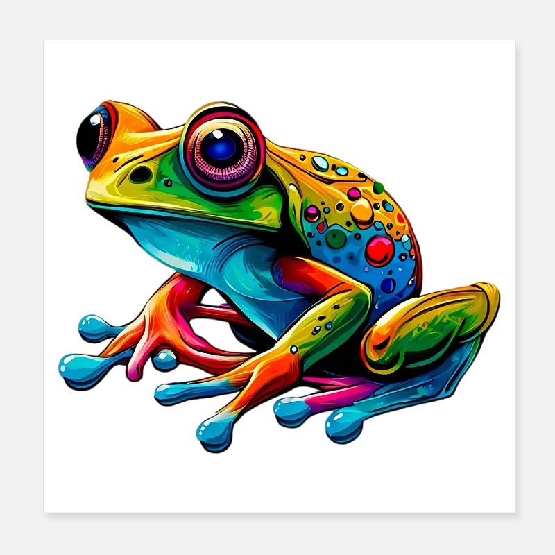 Grenouille Poster 20 x 20 cm