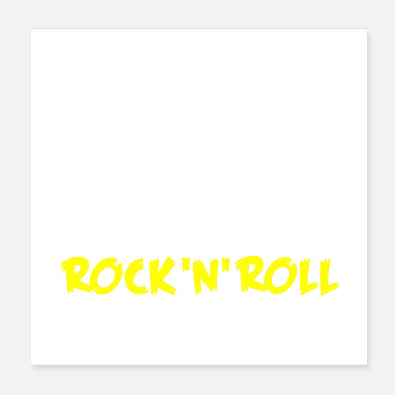 Conception de groupe de musique rock 'n' roll rétro Poster 20 x 20 cm