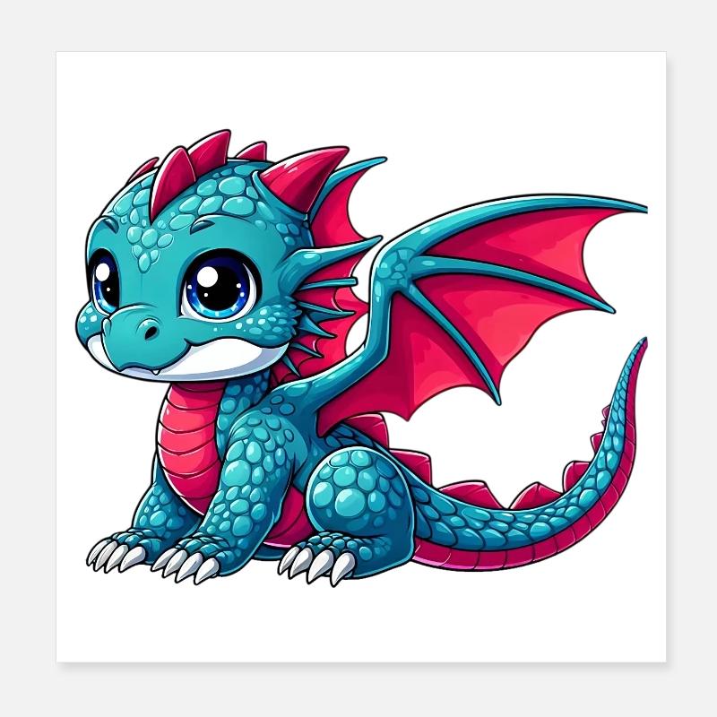 Dragon Poster 20 x 20 cm