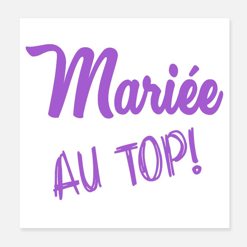 FUTURE MARIEE. EVJF. MARIEE. TEAM. TEAM MARIEE Poster 20 x 20 cm