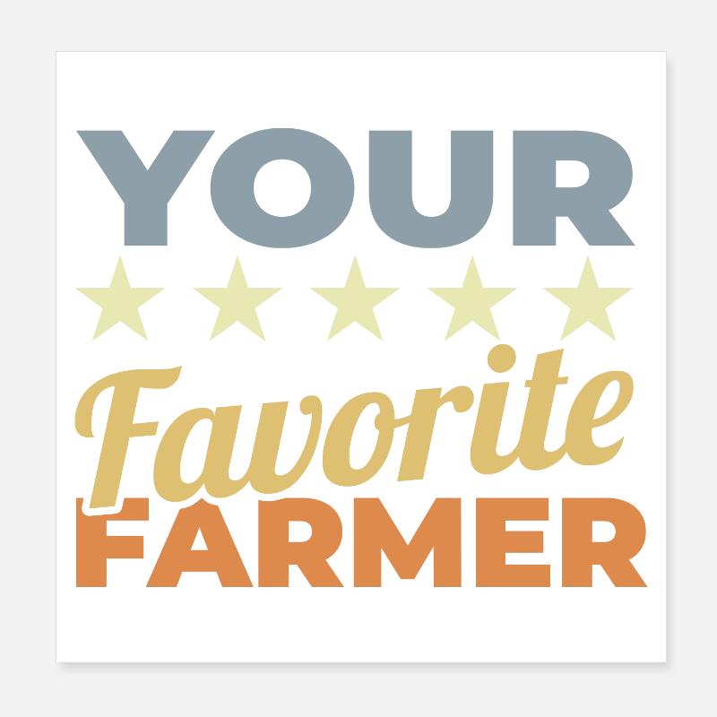 Meilleur agriculteur Poster 20 x 20 cm