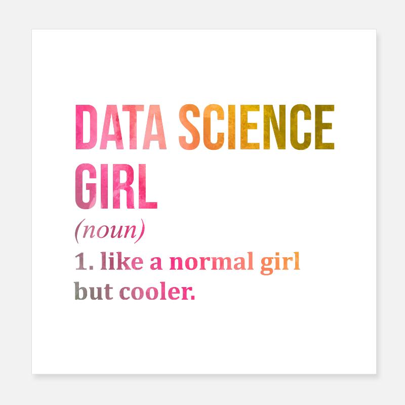 Datenwissenschaft Poster 20x20 cm
