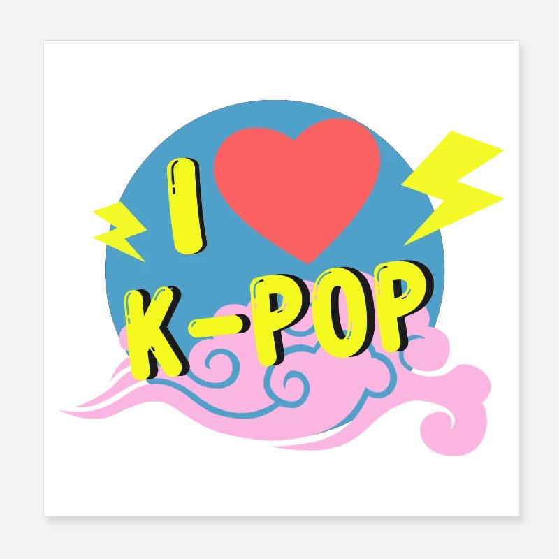 Ich liebe Kpop Poster 20x20 cm