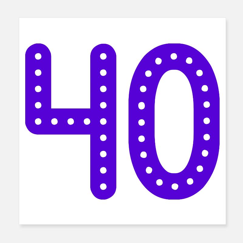 40. 40 ANS. 40e ANNIVERSAIRE. ANNIVERSAIRE 40 ANS. Poster 20 x 20 cm