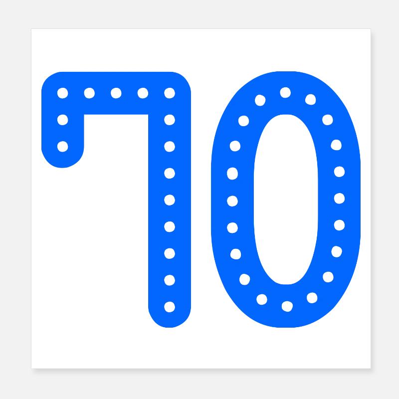 70. 70 ANS. 70e ANNIVERSAIRE. ANNIVERSAIRE 70 ANS. Poster 20 x 20 cm