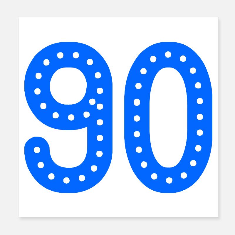 90. 90 ANS. 90e ANNIVERSAIRE. ANNIVERSAIRE 90 ANS. Poster 20 x 20 cm