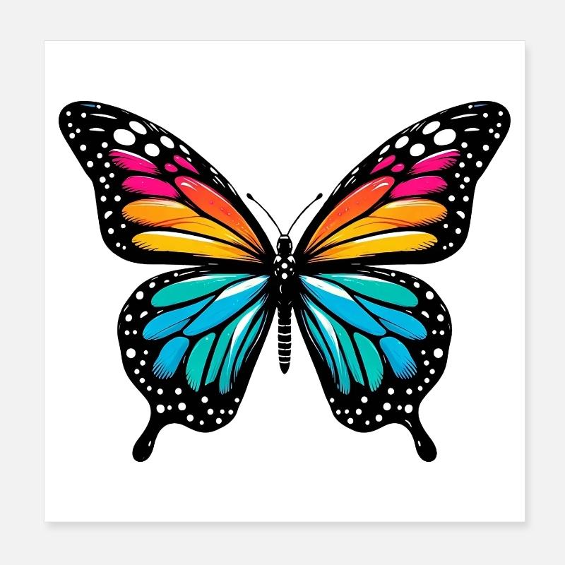Papillon Poster 20 x 20 cm