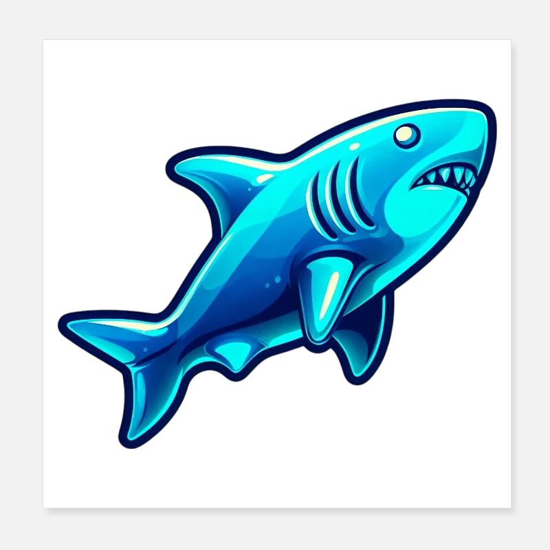 Requin Poster 20 x 20 cm