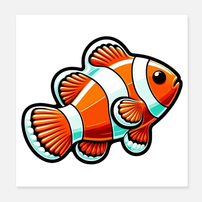 Clownfisch Poster 20x20 cm