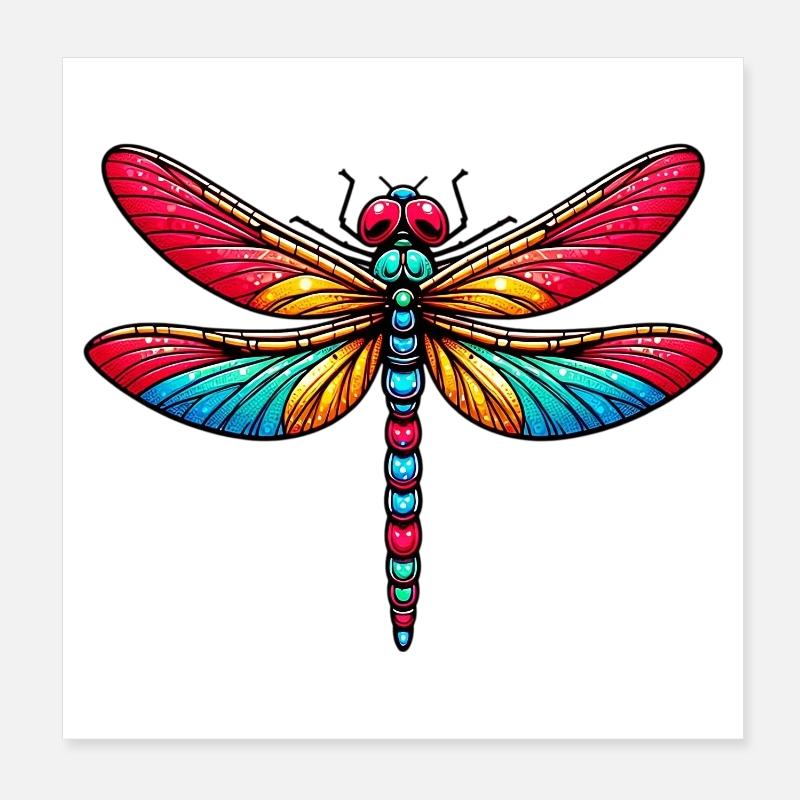 Libelle Poster 20x20 cm