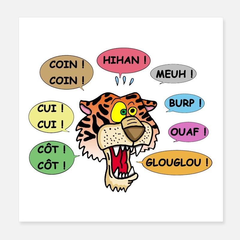 Tigre polyglotte Poster 20 x 20 cm