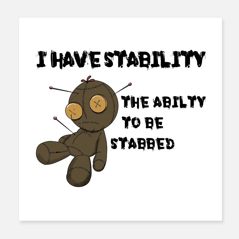 J’ai de la stabilité Poster 20 x 20 cm