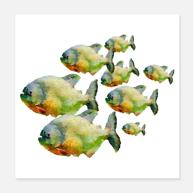 Poisson dans un banc Poster 20 x 20 cm