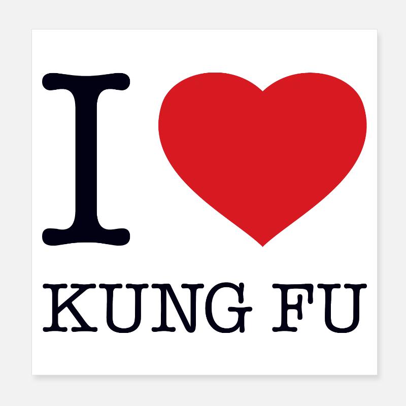 J’ADORE LE KUNG-FU Poster 20 x 20 cm