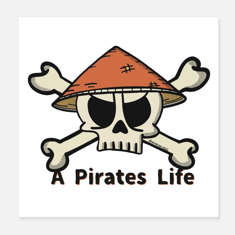 A Pirates Life logo Poster 8" x 8" (20x20 cm)