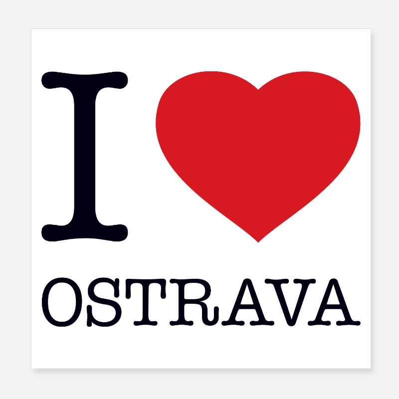 I LOVE OSTRAVA Poster 20x20 cm