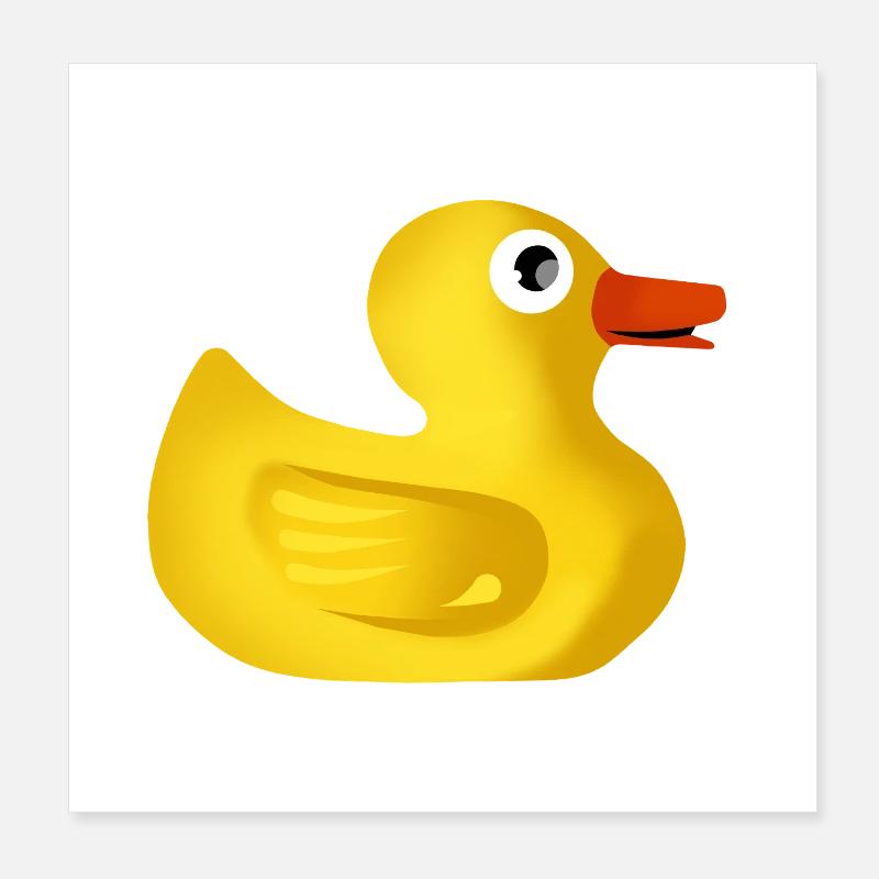 Canard en caoutchouc mignon Poster 20 x 20 cm