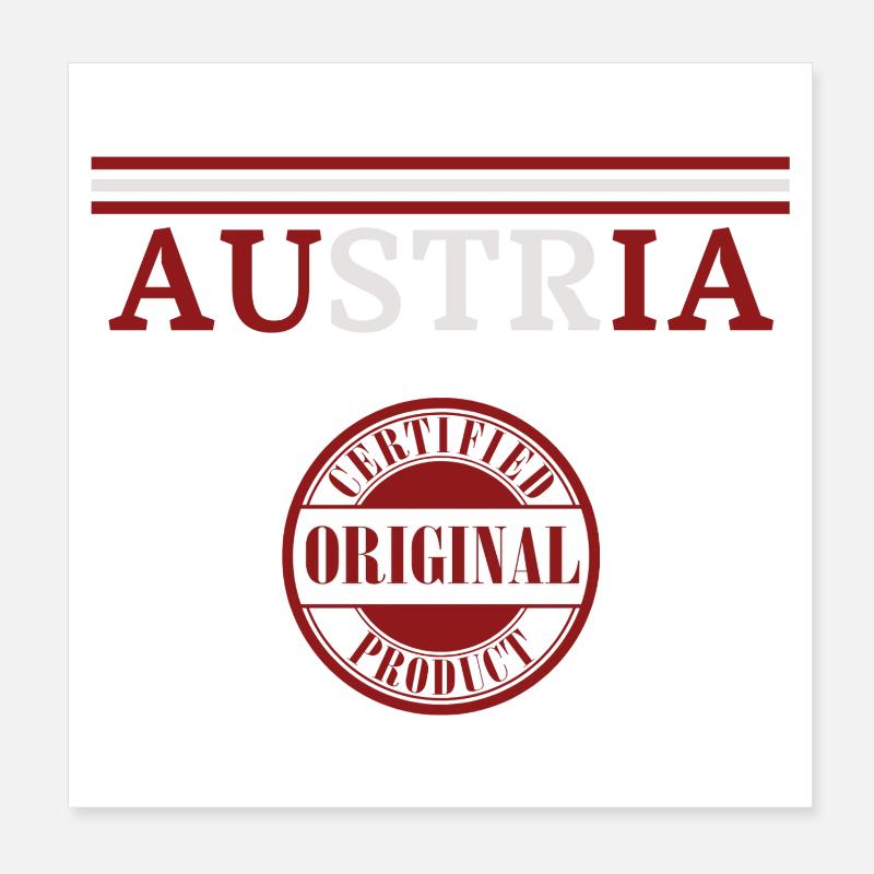 Drapeau de l’Autriche, fierté autrichienne Poster 20 x 20 cm