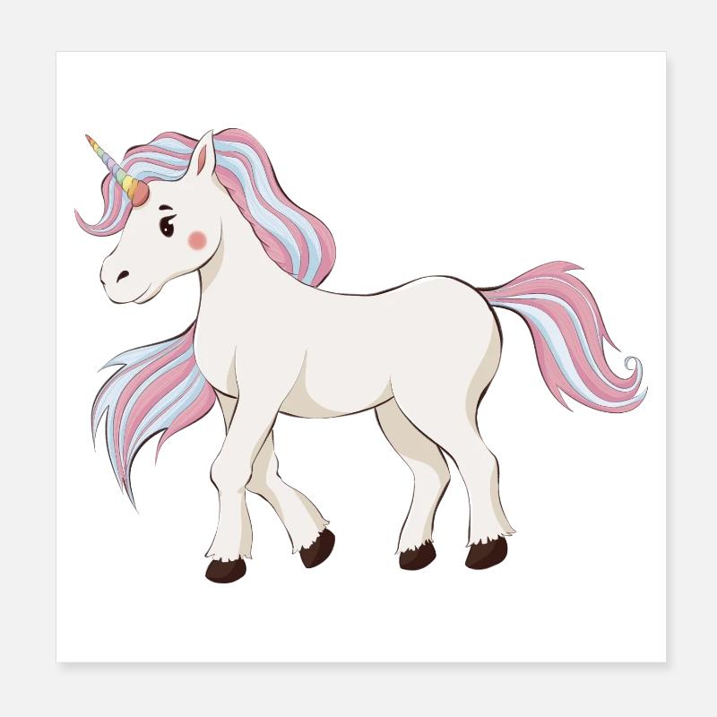 Licorne Poster 20 x 20 cm