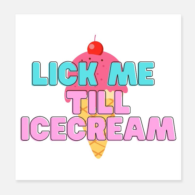 Glace sucrée lèche-moi Poster 20 x 20 cm