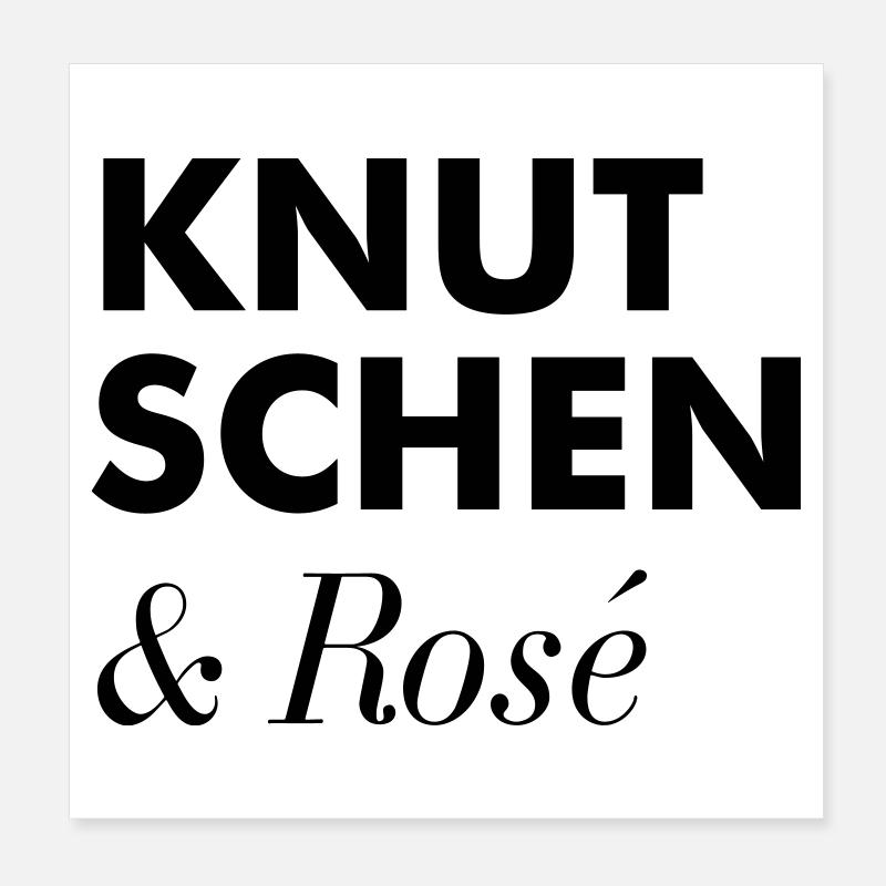 Knutschen Rosé Sommer Tshirt Poster 20x20 cm