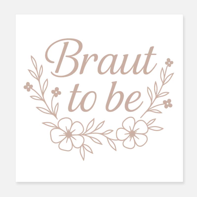 future mariée / design minimaliste Poster 20 x 20 cm