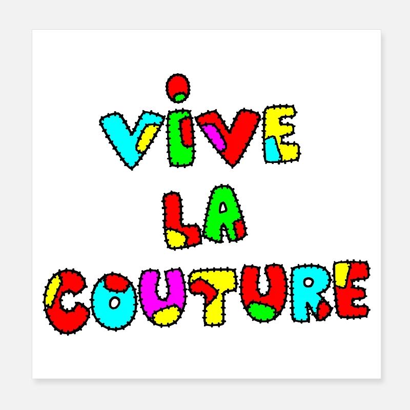 ES LEBE DIE COUTURE! Poster 20x20 cm