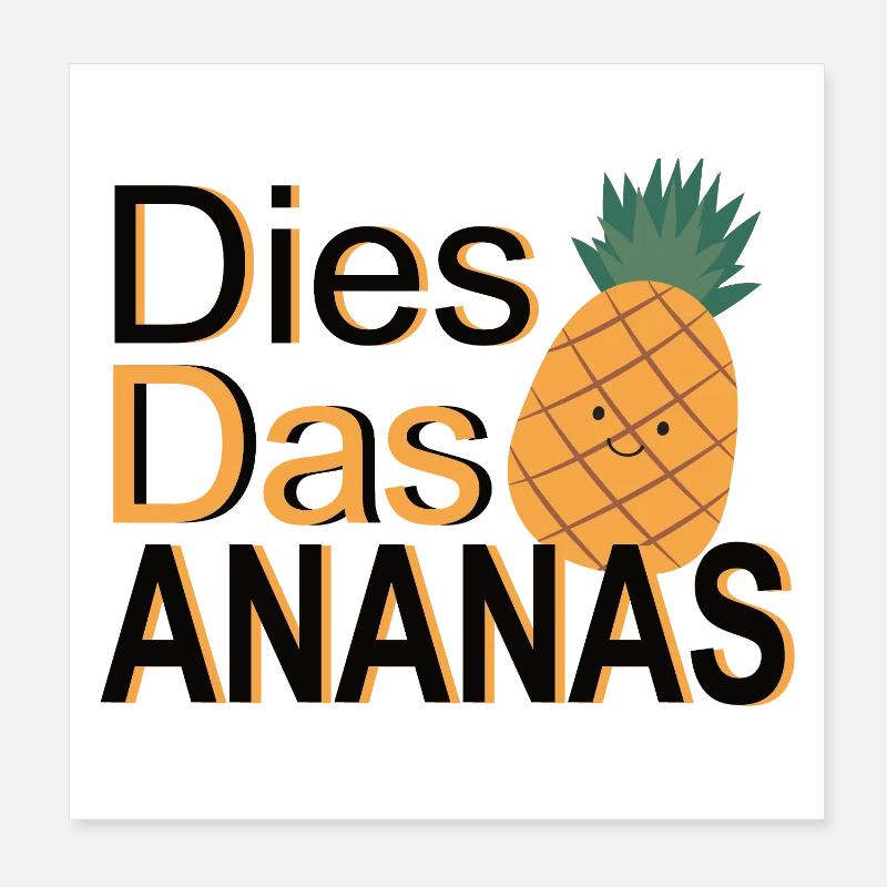 C’est l’ananas – Jeu de mots Poster 20 x 20 cm