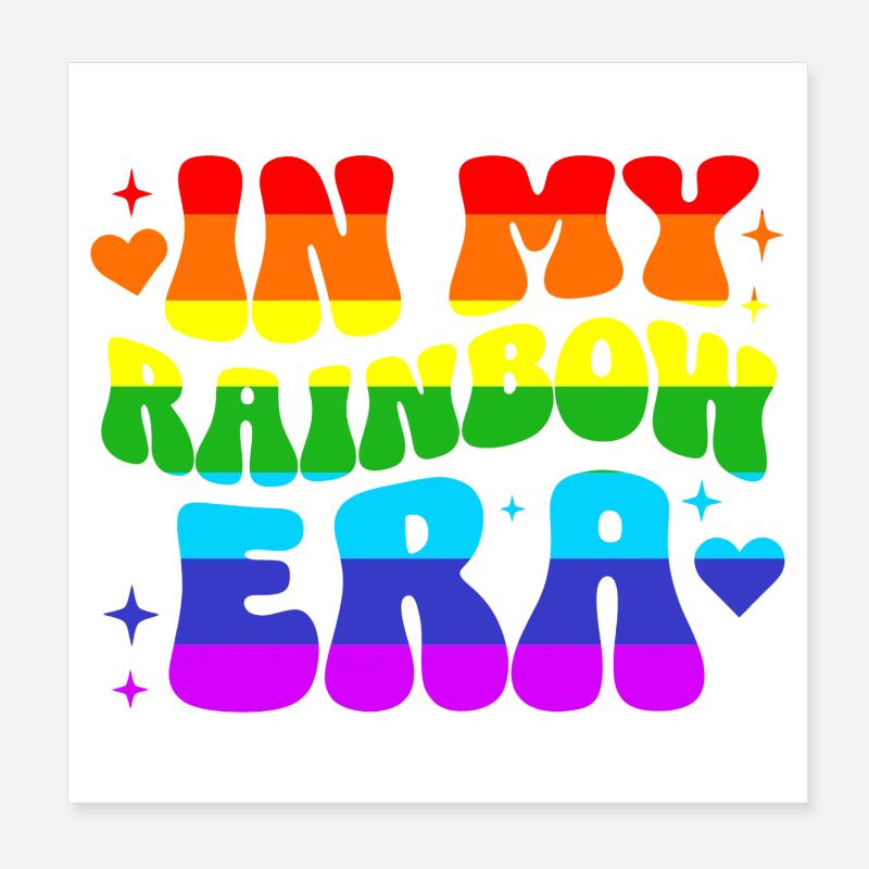Pride Gift LGBTQ Rainbow Diversity Poster 8" x 8" (20x20 cm)