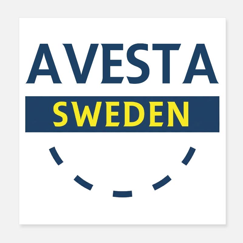 Logo circulaire d’Avesta Suède Poster 20 x 20 cm