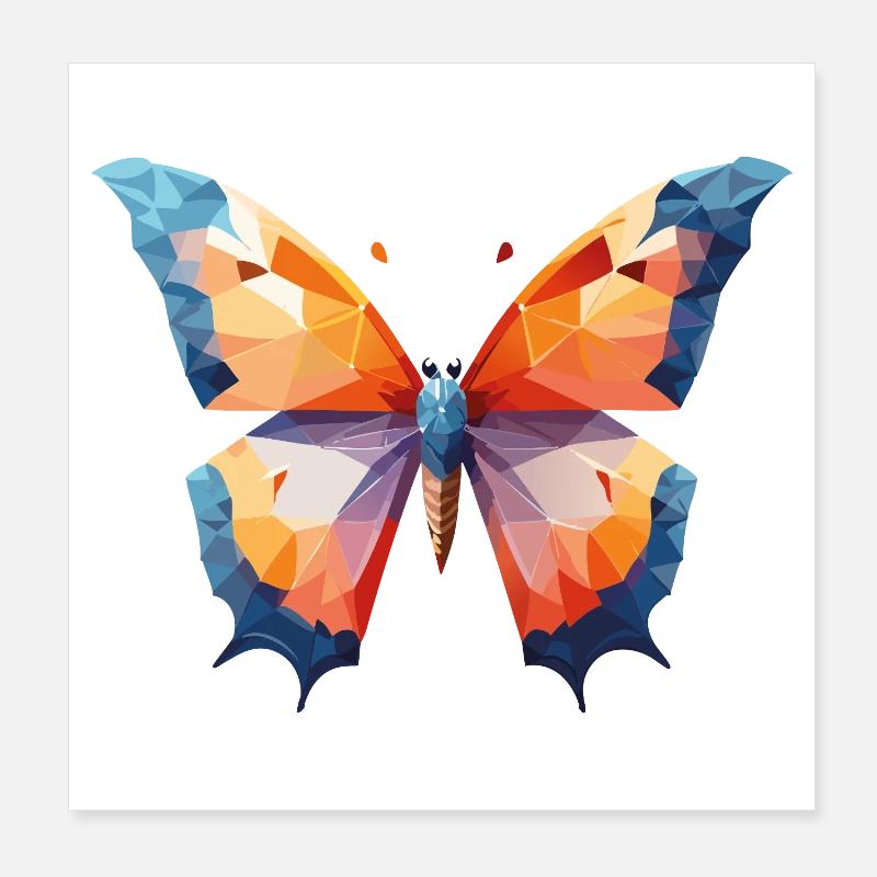 Butterfly Poster 8" x 8" (20x20 cm)