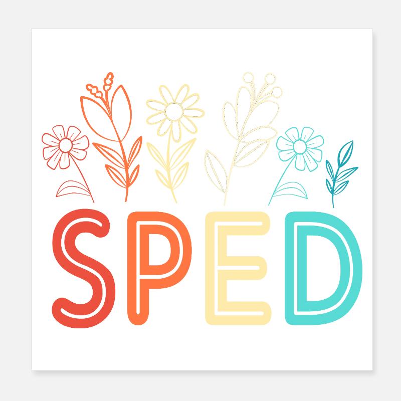 Sonderschule Lehrer Förderschule Pädagoge Poster 20x20 cm