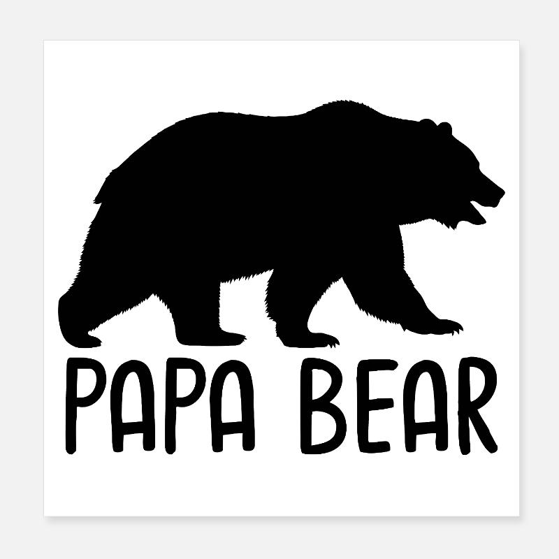 Papa Ours Poster 20 x 20 cm