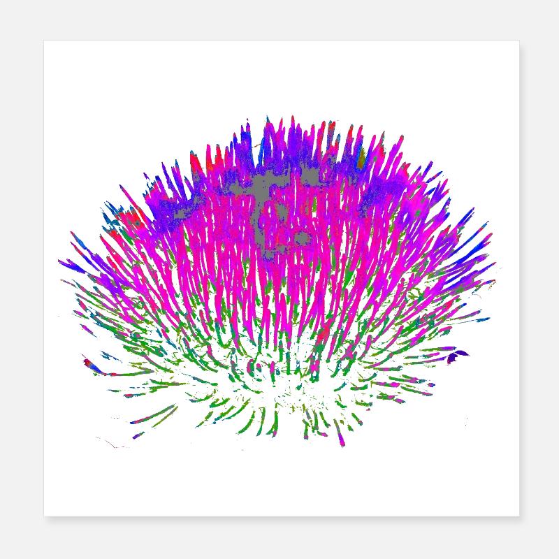 Neon-Blume– Pop-Art Design Poster 20x20 cm