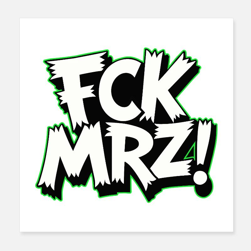 FCK Mar Political Protest Slogan Poster 8" x 8" (20x20 cm)
